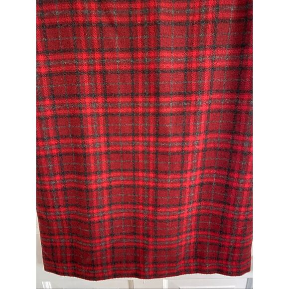 Talbots wool blend red plaid skirt size 8 - Picture 3 of 9